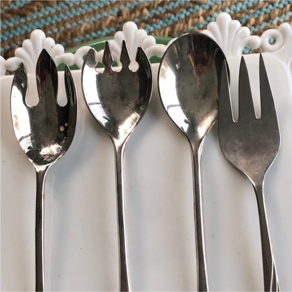 Italy Estate Silver Plate Stainless Serving Utensils - Picture 2 of 7